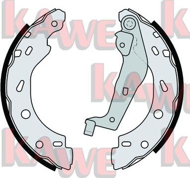 Kawe 01191 - Комплект тормозных колодок, барабанные autospares.lv