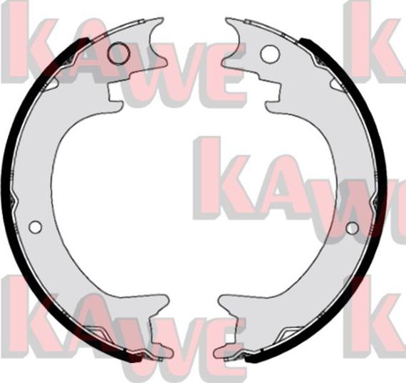 Kawe 01198 - Комплект тормозов, ручник, парковка autospares.lv