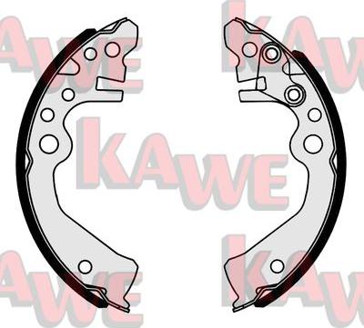 Kawe 01142 - Комплект тормозных колодок, барабанные autospares.lv