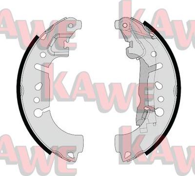 Kawe 01185 - Комплект тормозных колодок, барабанные autospares.lv