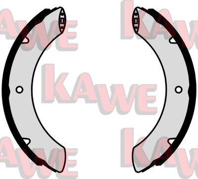 Kawe 01122 - Комплект тормозных колодок, барабанные autospares.lv