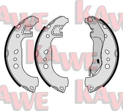 Kawe 01179 - Комплект тормозных колодок, барабанные autospares.lv