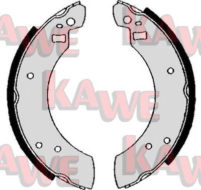 Kawe 01170 - Комплект тормозных колодок, барабанные autospares.lv