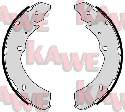 Kawe 08910 - Комплект тормозных колодок, барабанные autospares.lv