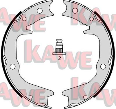 Kawe 08920 - Комплект тормозов, ручник, парковка autospares.lv