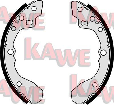 Kawe 08490 - Комплект тормозных колодок, барабанные autospares.lv