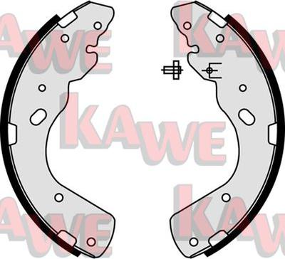 Kawe 08450 - Комплект тормозных колодок, барабанные autospares.lv