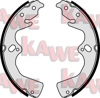 Kawe 08470 - Комплект тормозных колодок, барабанные autospares.lv