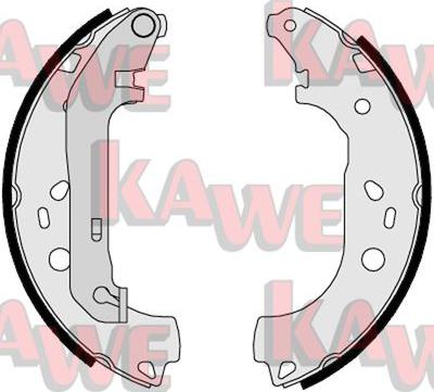 Kawe 08550 - Комплект тормозных колодок, барабанные autospares.lv