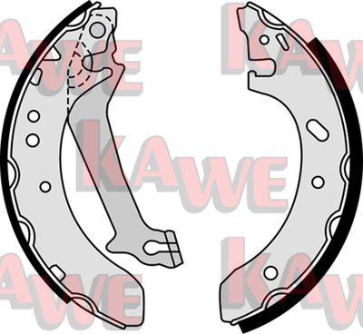 Kawe 08520 - Комплект тормозных колодок, барабанные autospares.lv