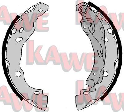Kawe 08630 - Комплект тормозных колодок, барабанные autospares.lv