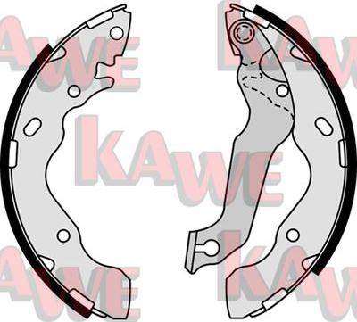 Kawe 08015 - Комплект тормозных колодок, барабанные autospares.lv