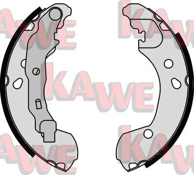 Kawe 08180 - Комплект тормозных колодок, барабанные autospares.lv