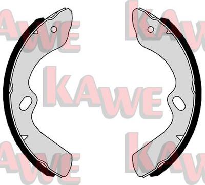Kawe 08890 - Комплект тормозных колодок, барабанные autospares.lv
