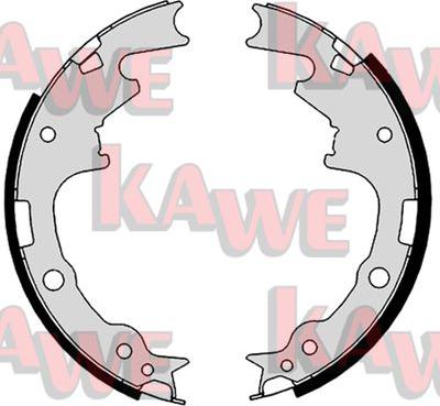 Kawe 08790 - Комплект тормозных колодок, барабанные autospares.lv