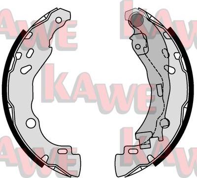 Kawe 08700 - Комплект тормозных колодок, барабанные autospares.lv