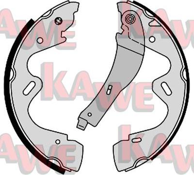 Kawe 08730 - Комплект тормозных колодок, барабанные autospares.lv