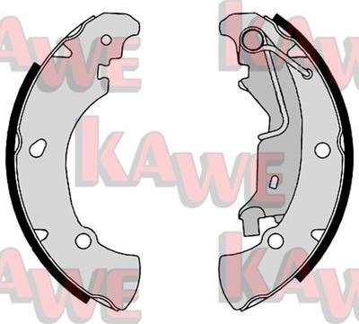 Kawe 08770 - Комплект тормозных колодок, барабанные autospares.lv