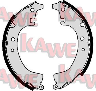 Kawe 03510 - Комплект тормозных колодок, барабанные autospares.lv