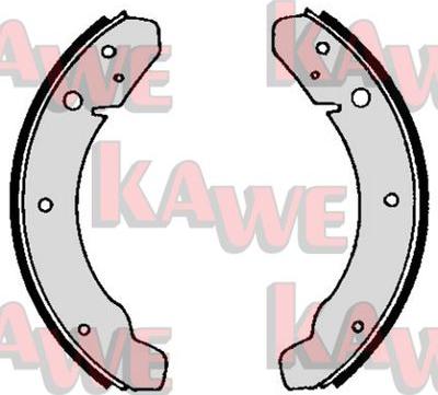 Kawe 03890 - Комплект тормозных колодок, барабанные autospares.lv