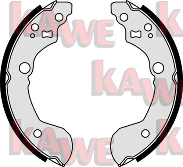 Kawe 07900 - Комплект тормозных колодок, барабанные autospares.lv