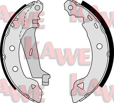 Kawe 07530 - Комплект тормозных колодок, барабанные autospares.lv