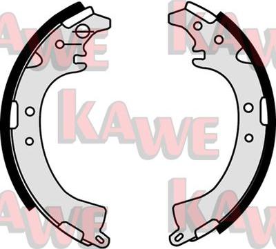 Kawe 07660 - Комплект тормозных колодок, барабанные autospares.lv