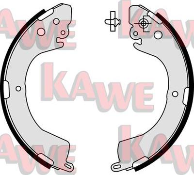 Kawe 07620 - Комплект тормозных колодок, барабанные autospares.lv