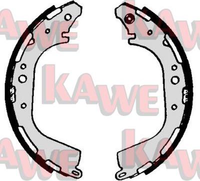 Kawe 07040 - Комплект тормозных колодок, барабанные autospares.lv