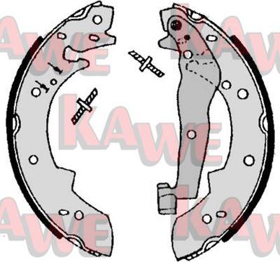 Kawe 07050 - Комплект тормозных колодок, барабанные autospares.lv