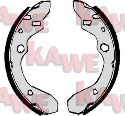 Kawe 07010 - Комплект тормозных колодок, барабанные autospares.lv