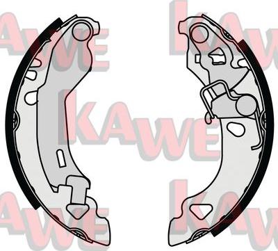 Kawe 07080 - Комплект тормозных колодок, барабанные autospares.lv