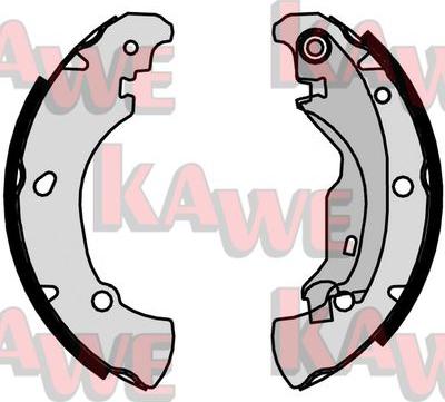 Kawe 07160 - Комплект тормозных колодок, барабанные autospares.lv