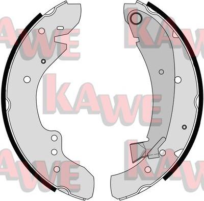 Kawe 07110 - Комплект тормозных колодок, барабанные autospares.lv