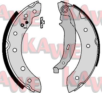 Kawe 07130 - Комплект тормозных колодок, барабанные autospares.lv
