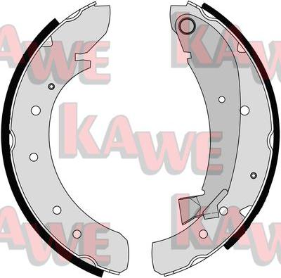 Kawe 07120 - Комплект тормозных колодок, барабанные autospares.lv