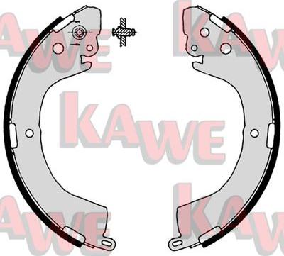 Kawe 07890 - Комплект тормозных колодок, барабанные autospares.lv