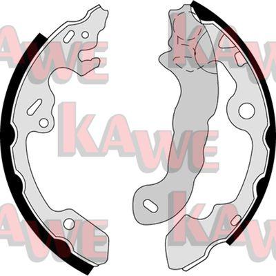 Kawe 07380 - Комплект тормозных колодок, барабанные autospares.lv