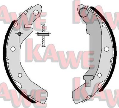 Kawe 07260 - Комплект тормозных колодок, барабанные autospares.lv