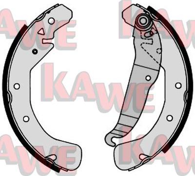 Kawe 07200 - Комплект тормозных колодок, барабанные autospares.lv