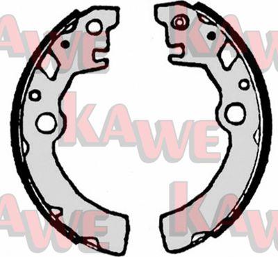 Kawe 07215 - Комплект тормозных колодок, барабанные autospares.lv