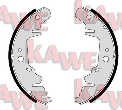 Kawe 07280 - Комплект тормозных колодок, барабанные autospares.lv