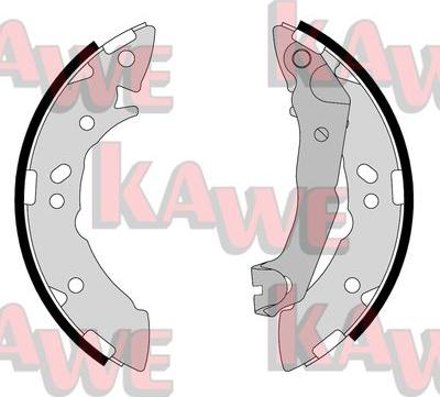 Kawe 07710 - Комплект тормозных колодок, барабанные autospares.lv