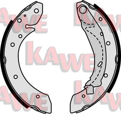 Kawe 07730 - Комплект тормозных колодок, барабанные autospares.lv