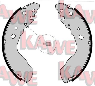 Kawe 07770 - Комплект тормозных колодок, барабанные autospares.lv