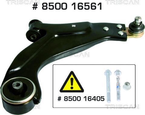 Kawe 8500 16561 - Рычаг подвески колеса autospares.lv