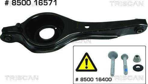 Kawe 8500 16571 - Рычаг подвески колеса autospares.lv