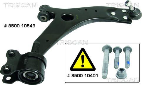 Kawe 8500 10549 - Рычаг подвески колеса autospares.lv