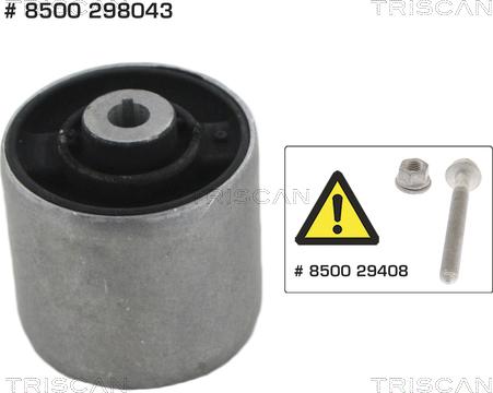 Kawe 8500 298043 - Сайлентблок, рычаг подвески колеса autospares.lv