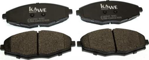 Kawe 810043 - Тормозные колодки, дисковые, комплект autospares.lv